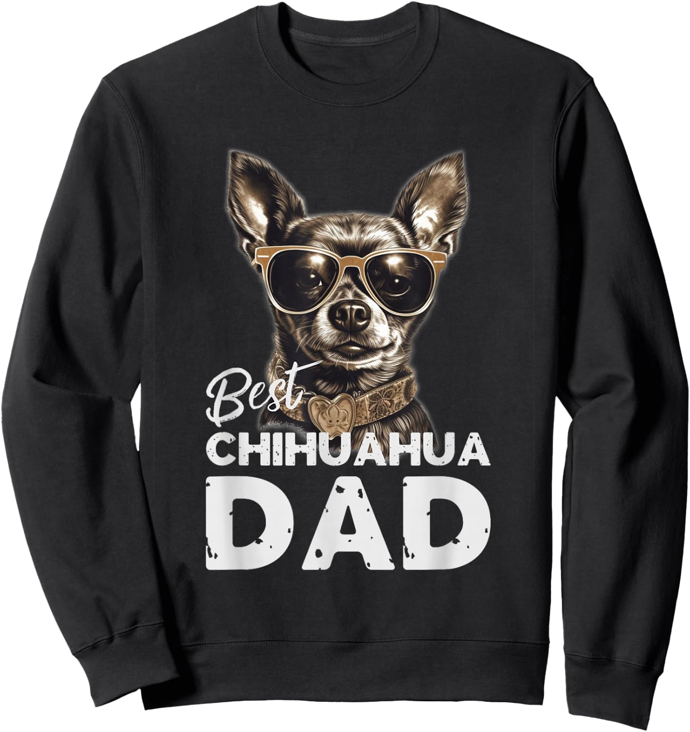 Herren bester Chihuahua Hundepapa Geschenke für Hundehalter Sweatshirt - Sweatshirt | Black