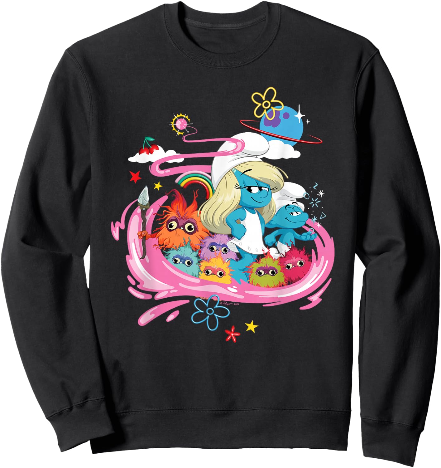 The Smurfs Movie Smurfette, No Name and Mama Poot Sweatshirt - Sweatshirt | Black