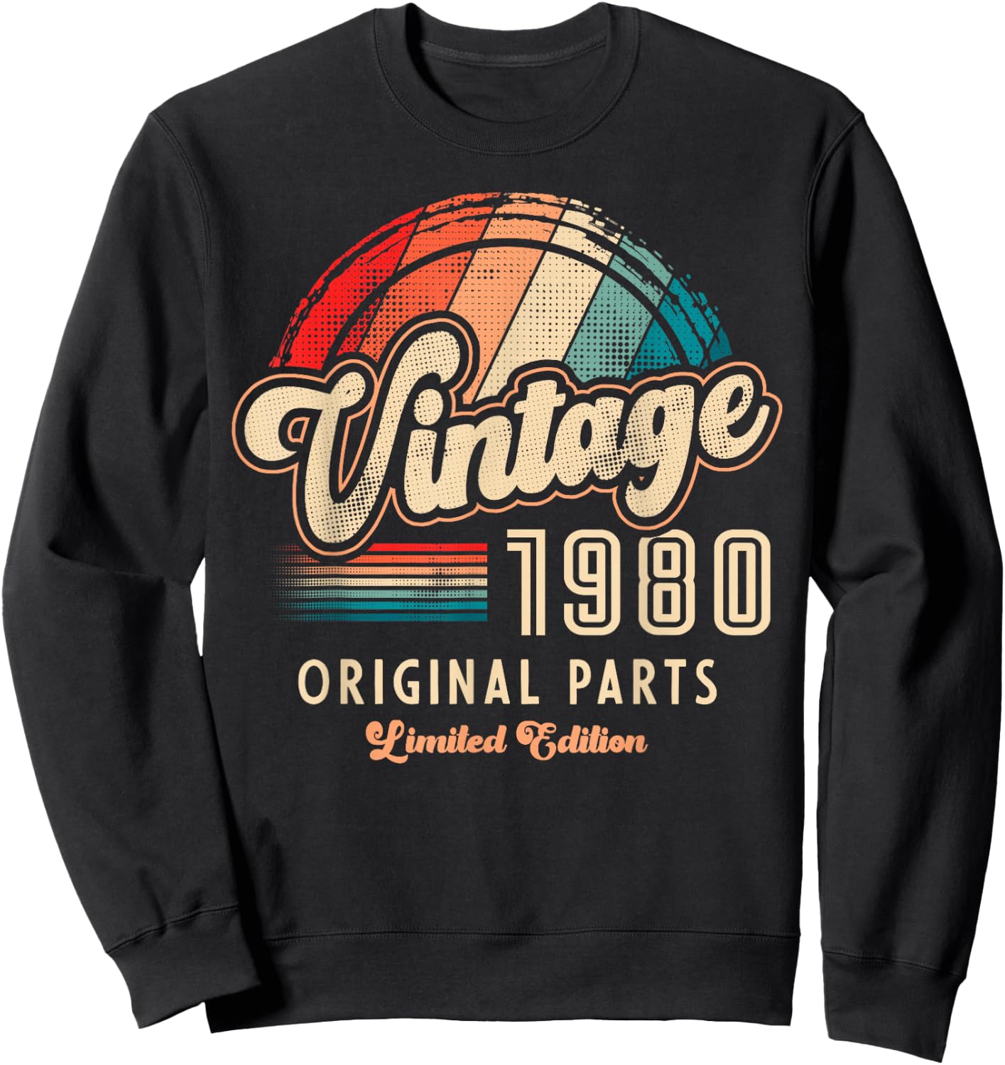 Vintage 1980 Original Parts 45th Anniversary Sweatshirt - Sweatshirt | Black