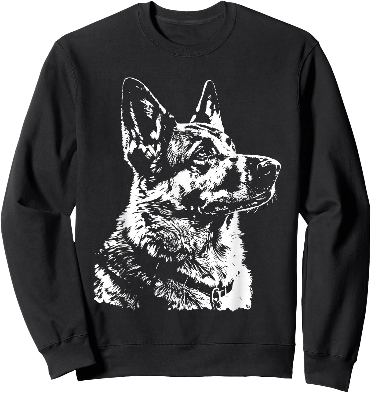 German Shepherd Drawing Shepherd Picture German Shepherd Sweatshirt - Sweatshirt | Black