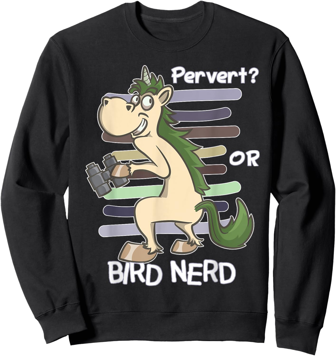 Bird Watching Quote | Pervert Or Bird Nerd Funny Gift Sweatshirt - Sweatshirt | Black