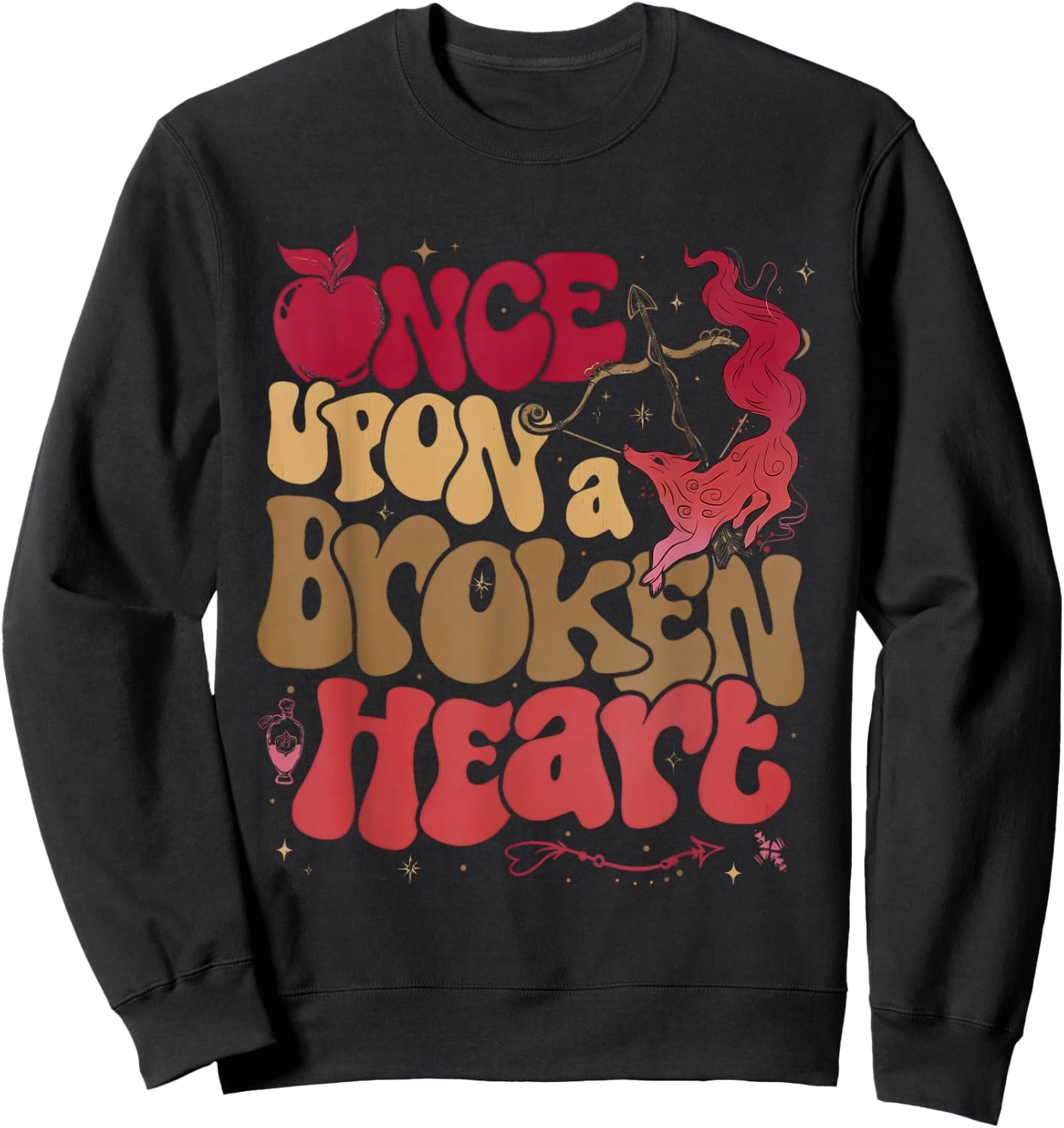 Once Upon A Broken Heart Romance The Archer And The Fox Sweatshirt - Sweatshirt | Black
