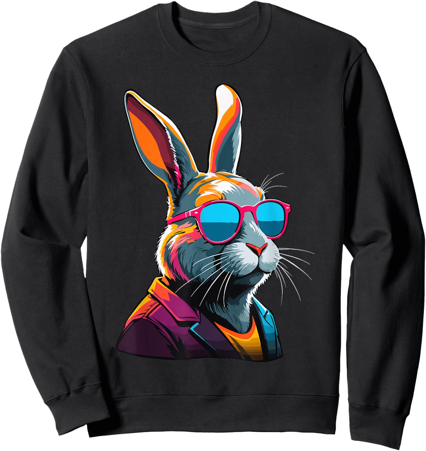 Ostern Hase Osterhase Streetwear für den Coolen Vater Sweatshirt - Sweatshirt | Black