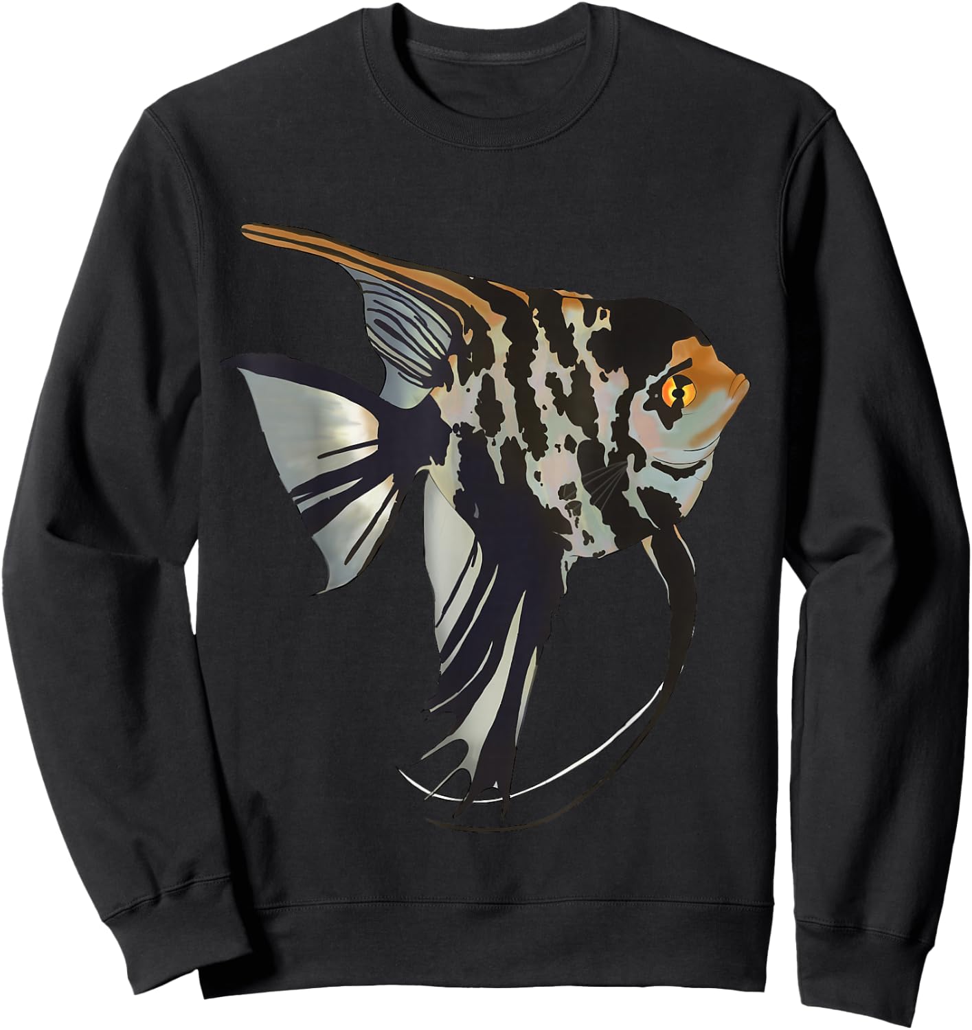 Marbled Freshwater Angelfish Sweatshirt - Sweatshirt | Black