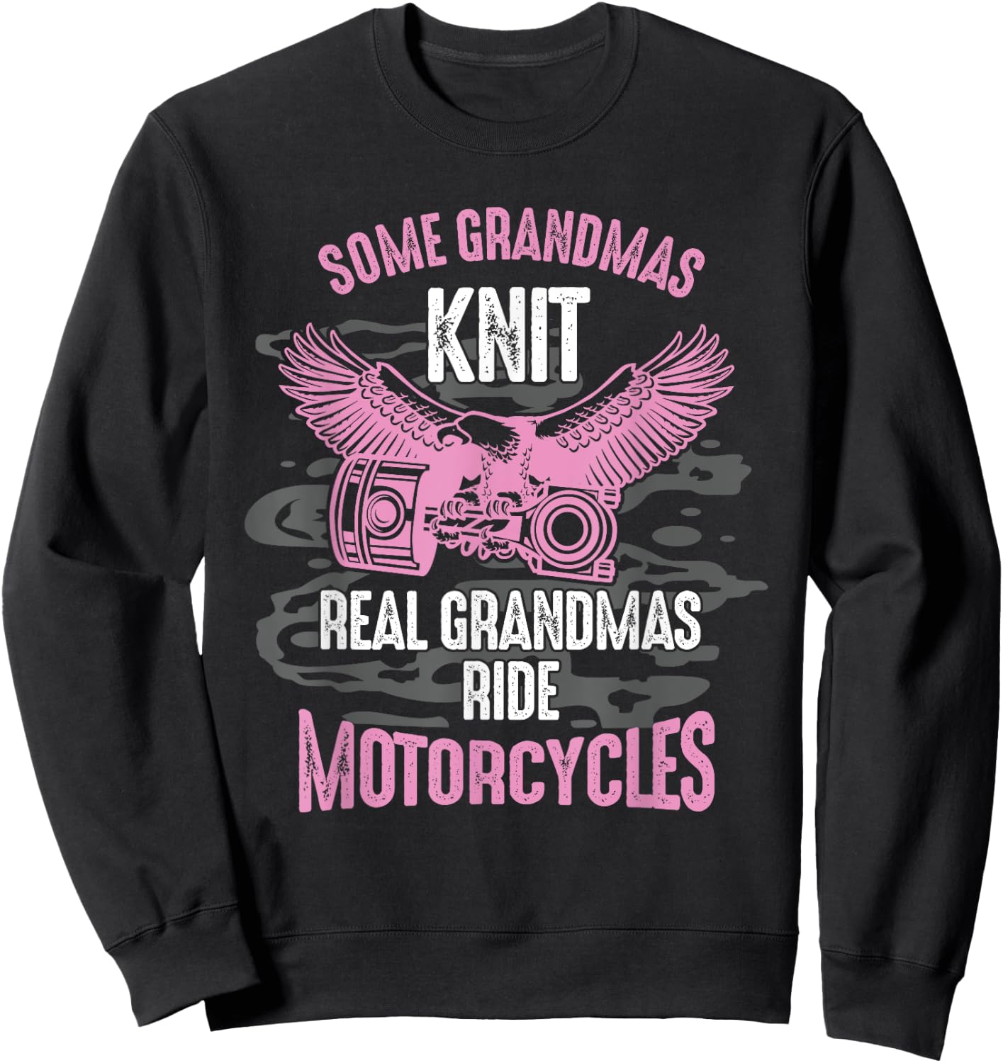 Motorcyclist, grandmother, motorist, cyclist, grandma Sweatshirt - Sweatshirt | Black