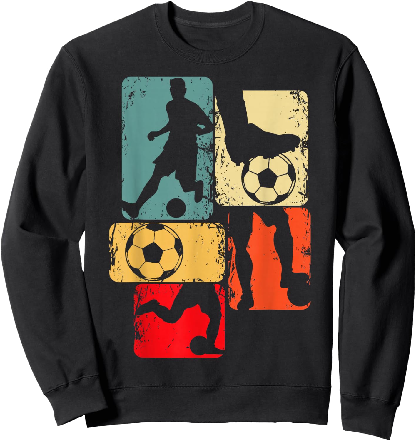 Football Player Boys Kids , black Sweatshirt - Sweatshirt | Black