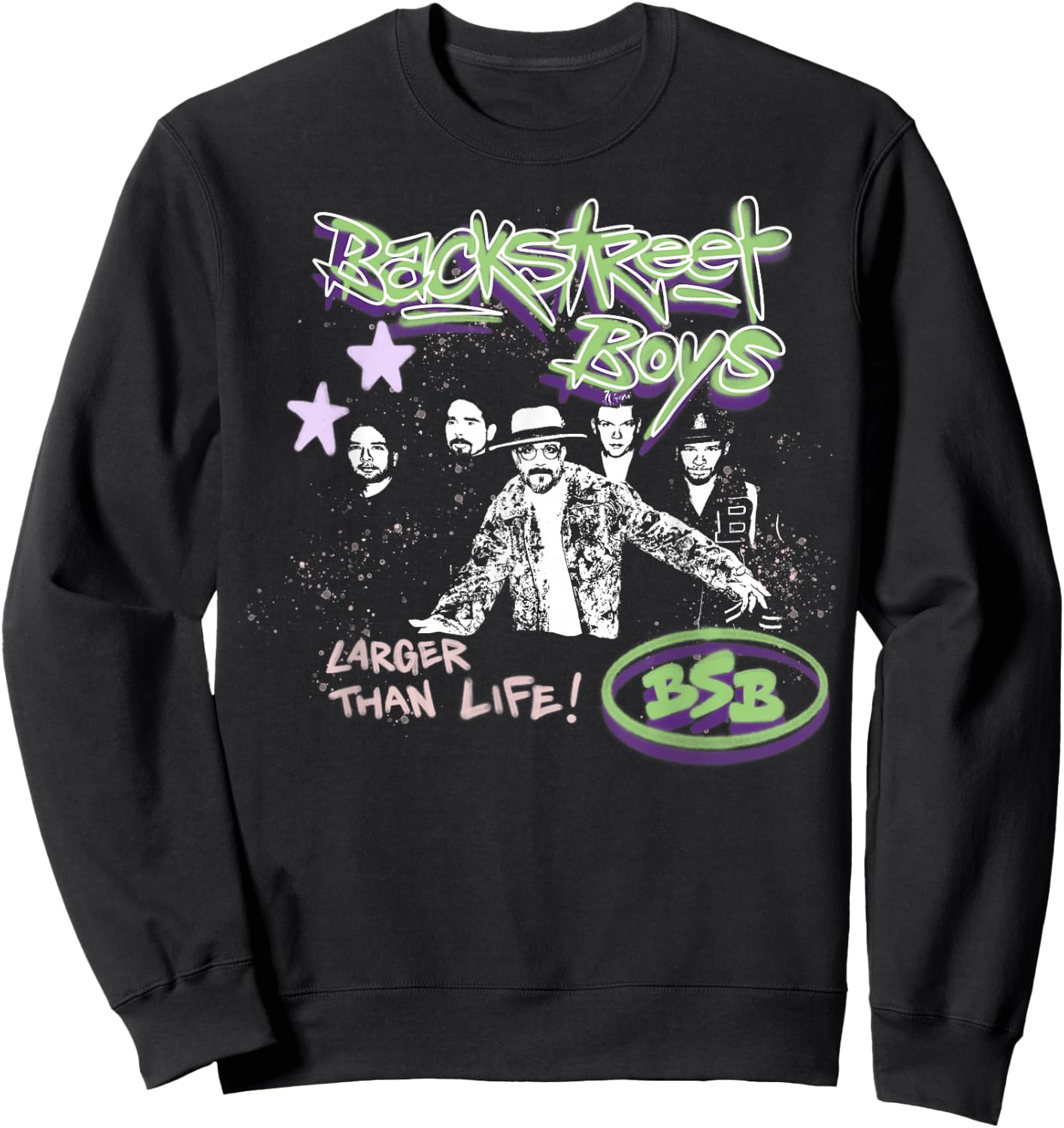 Backstreet Boys Graffiti Photo Sweatshirt - Sweatshirt | Black