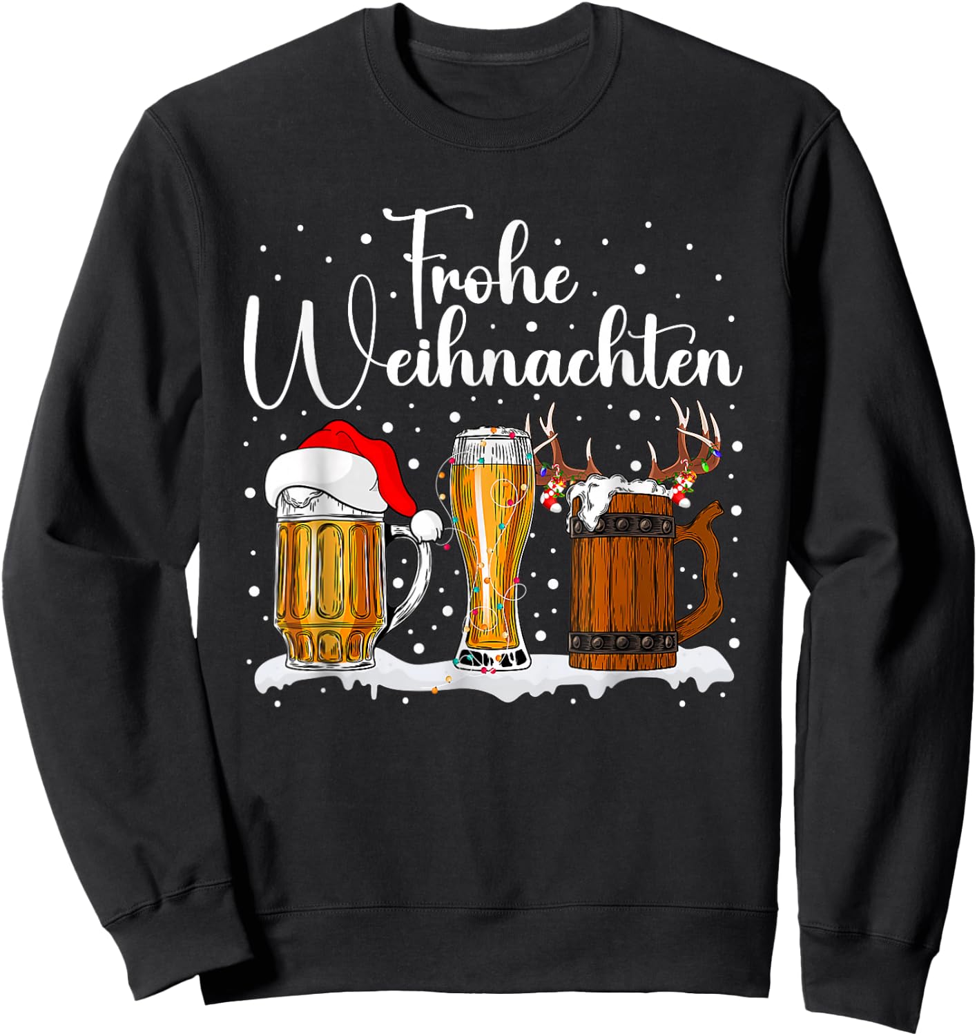 Christmas Outfit Men's Christmas Beer Gifts Men's , black Sweatshirt - Sweatshirt | Black