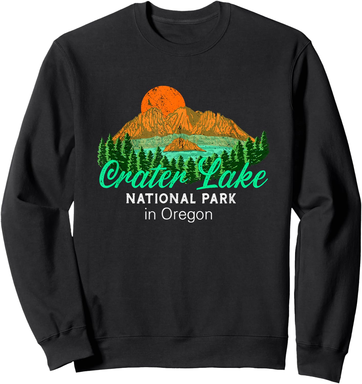 Crater Lake National Park Oregon Sweatshirt - Sweatshirt | Black