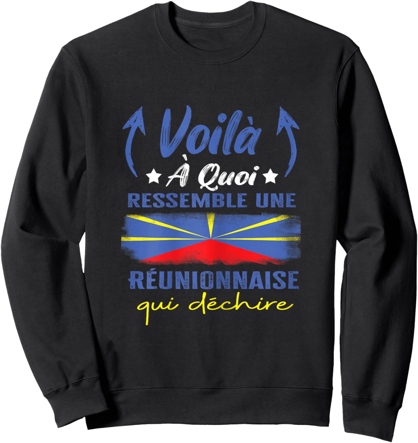 Reunionnaise 974 tears humour la reunion women's Gift, Black Sweatshirt - Sweatshirt | Black