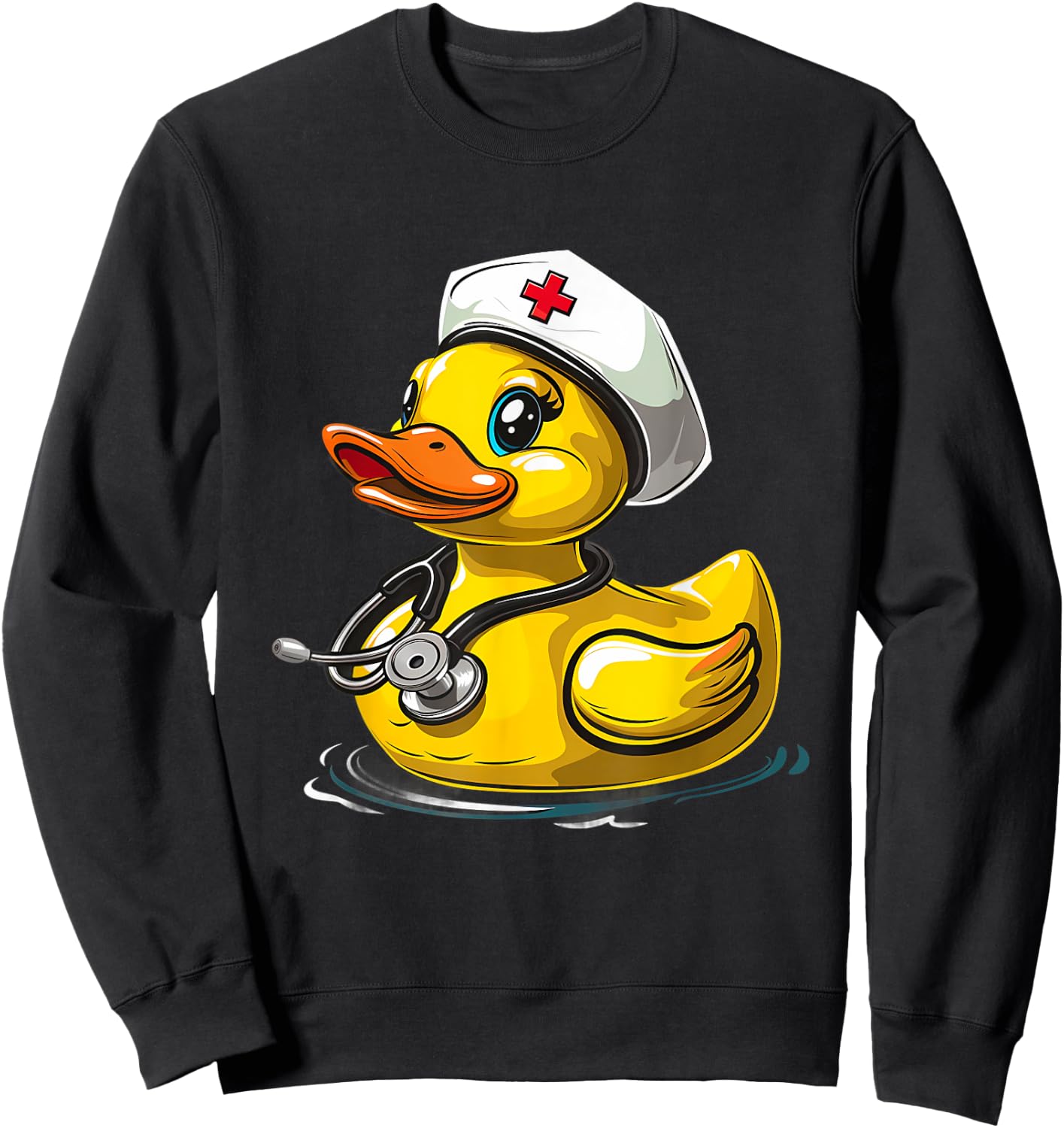 Doctor Rubber Duck Nursing School Medical Rubber Duck Sweatshirt - Sweatshirt | Black