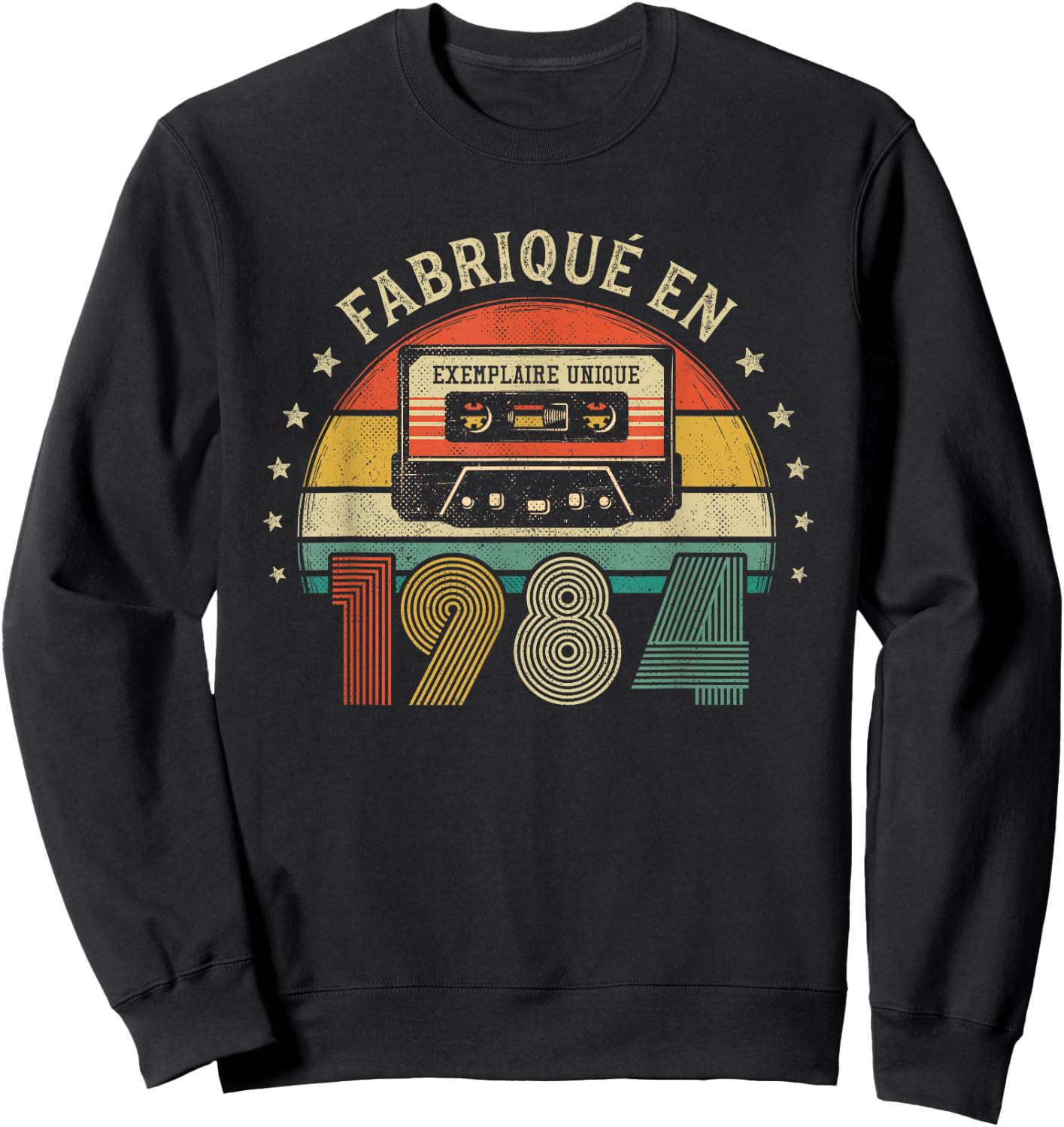 Made in 1984 Vintage Cassette - Birthday Gift 1984 Sweatshirt - Sweatshirt | Black