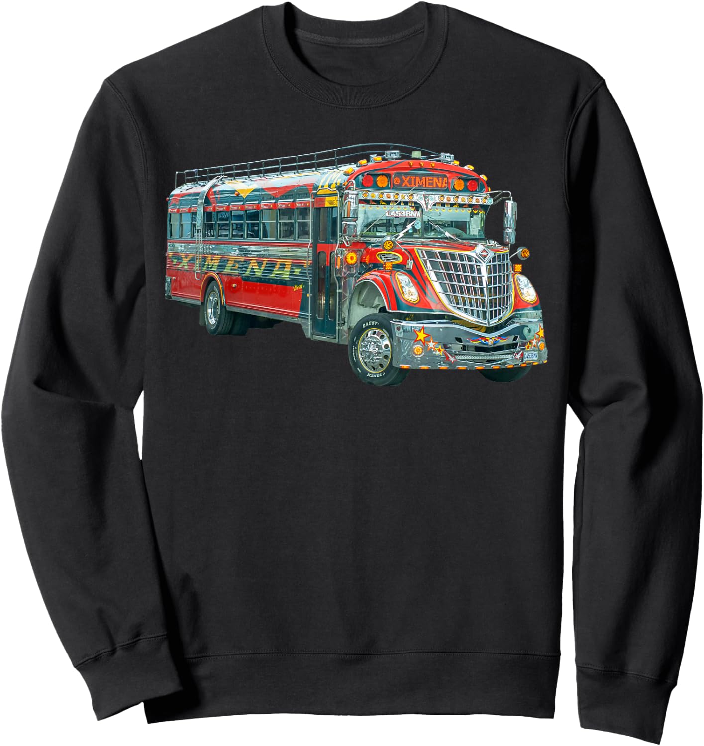 Chicken Bus Guatemala Chapin Quetzal Antigua Tikal Maya 502 Sweatshirt - Sweatshirt | Black