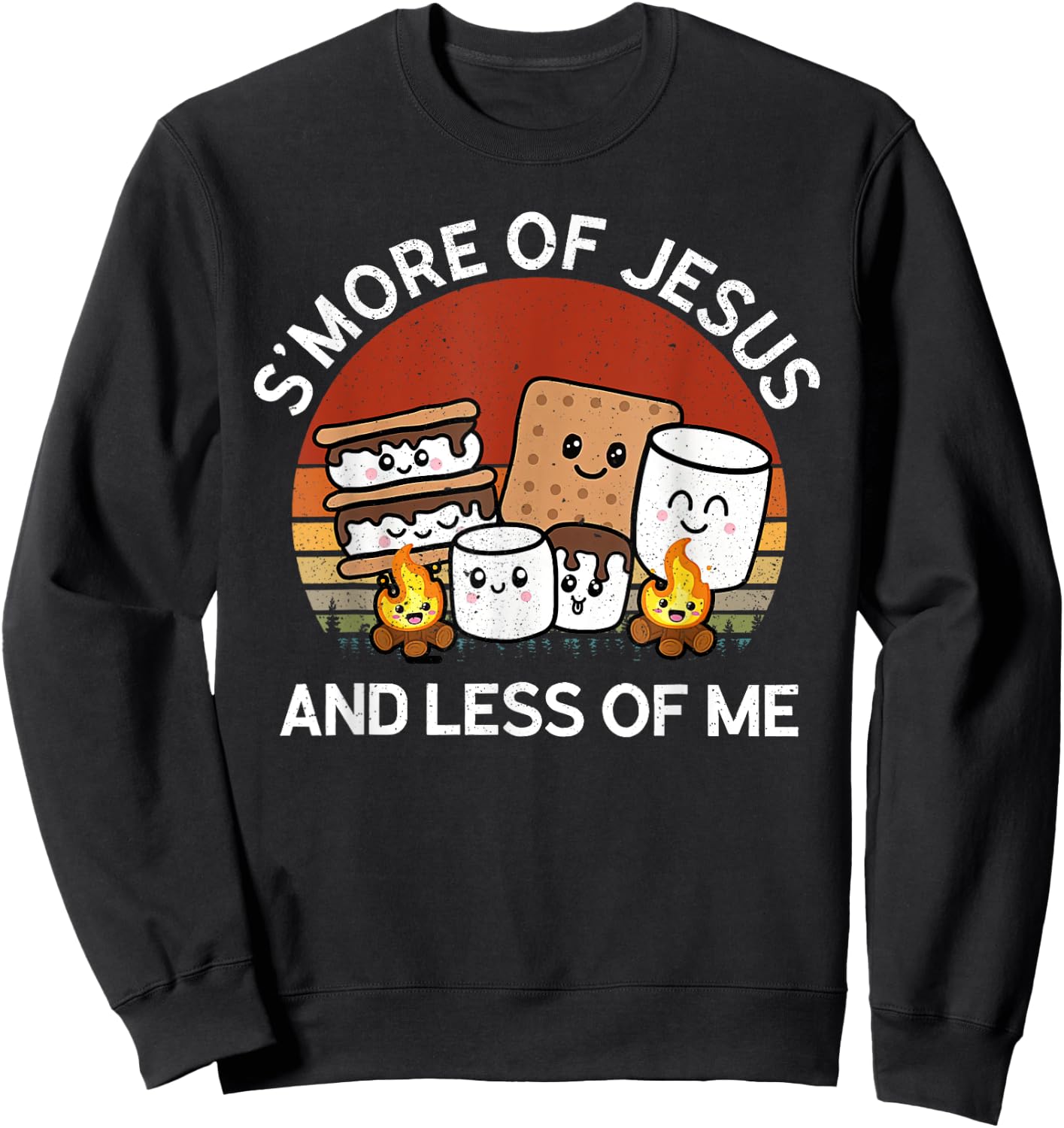 S'more Of Jesus And Less Of Me Sweatshirt - Sweatshirt | Black