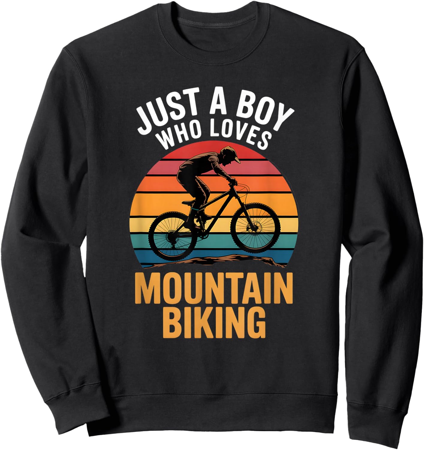 Boys Mountain Biking Sweatshirt - Sweatshirt | Black