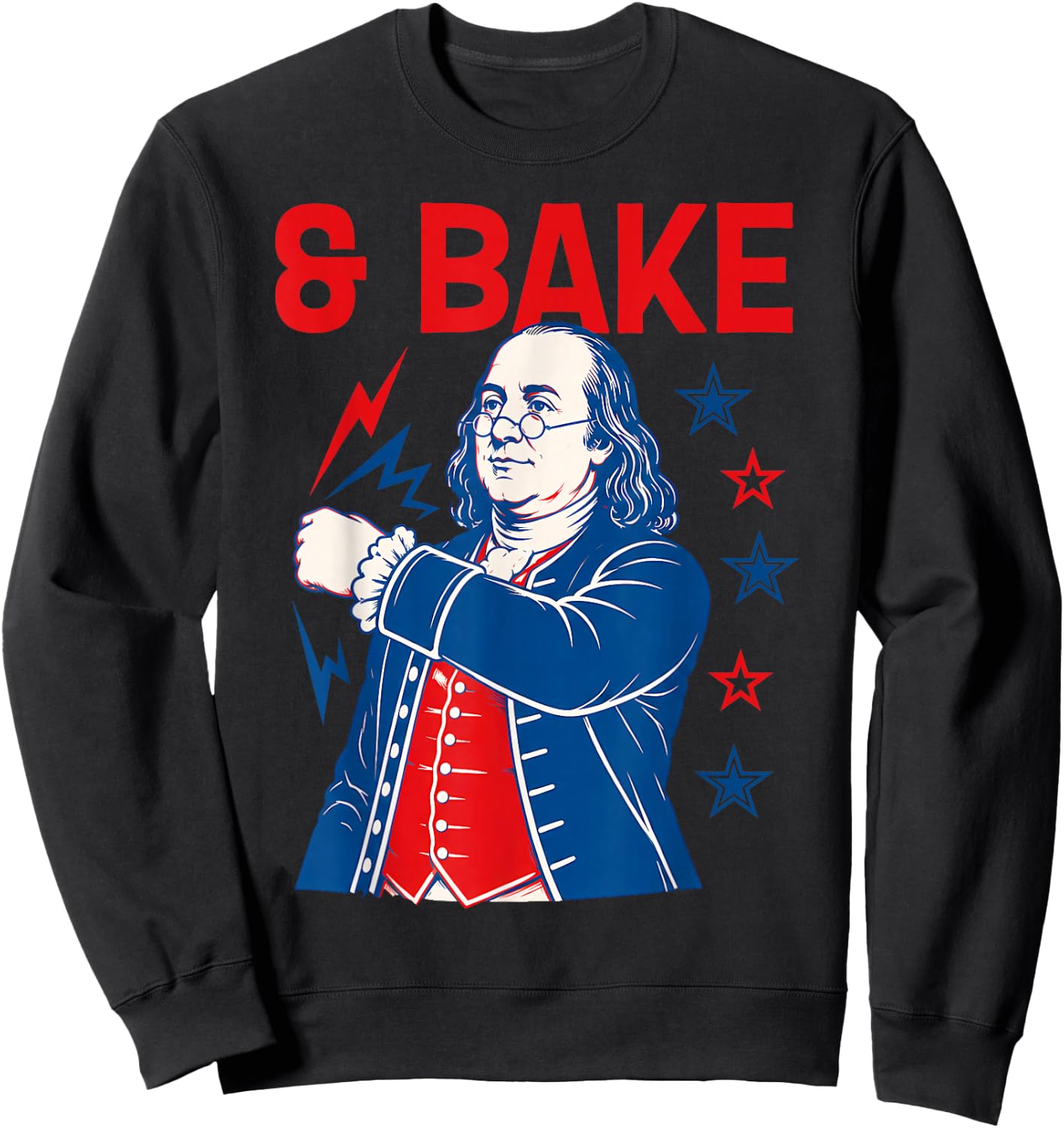 Funny Shake and Bake 4th of July Couple Matching Sweatshirt - Sweatshirt | Black