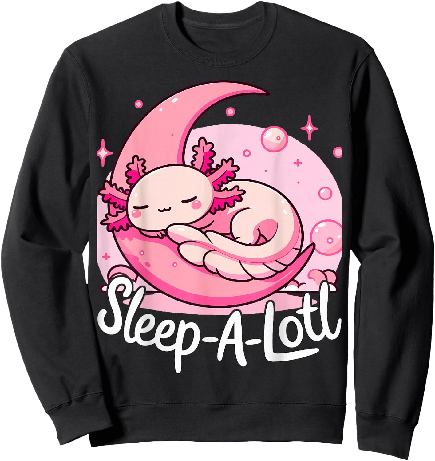 Sleep-A-Lotl Axoltol Sleaping Sweatshirt - Sweatshirt | Black