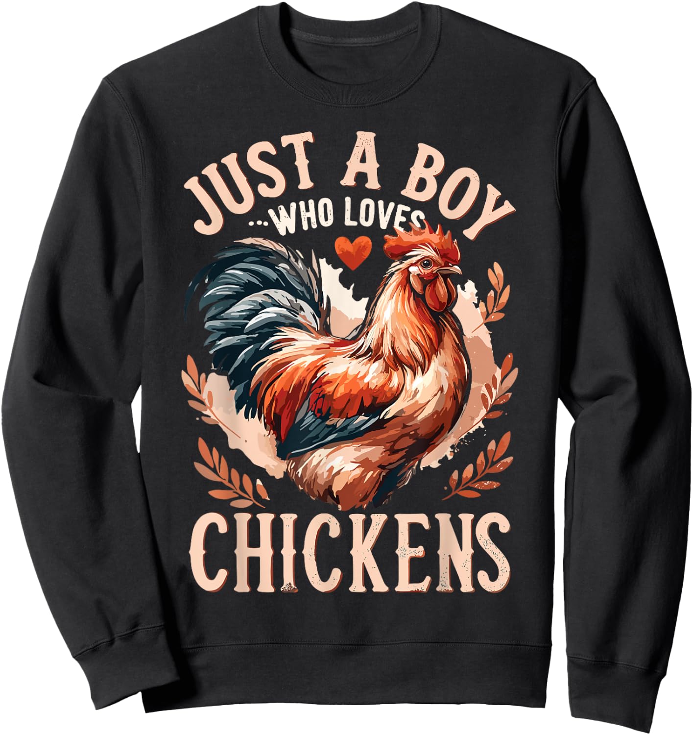 Chicken Lover Farmer Hen Farming Chicken Kids Sweatshirt - Sweatshirt | Black