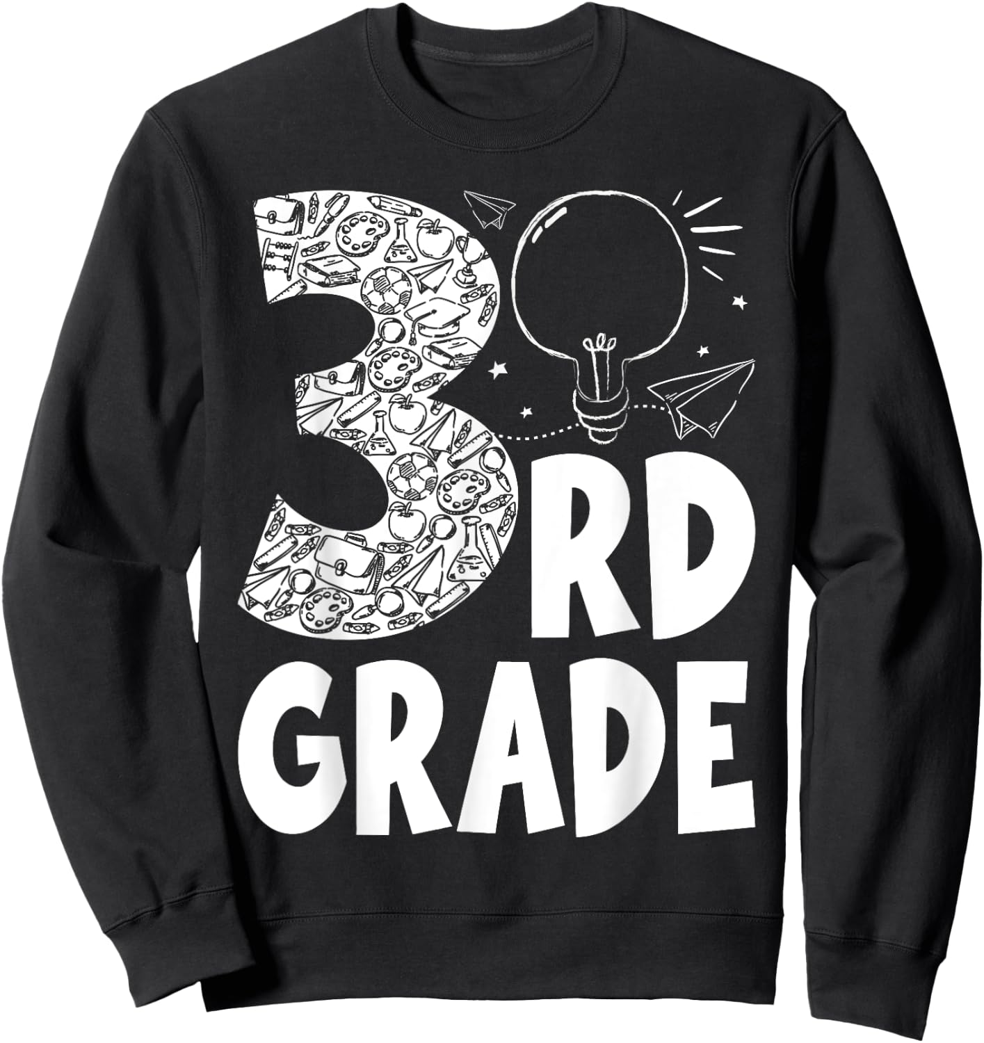 Going To 3rd Grade Teacher Squad and Third Grade Boys Girls Sweatshirt - Sweatshirt | Black