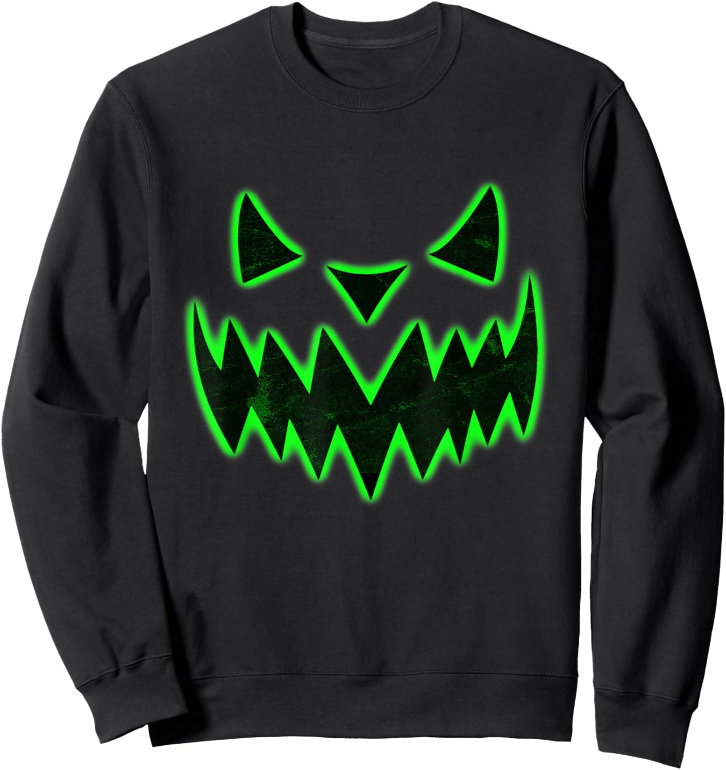 Scary green Pumpkin Halloween Halloween Costume Sweatshirt - Sweatshirt | Black