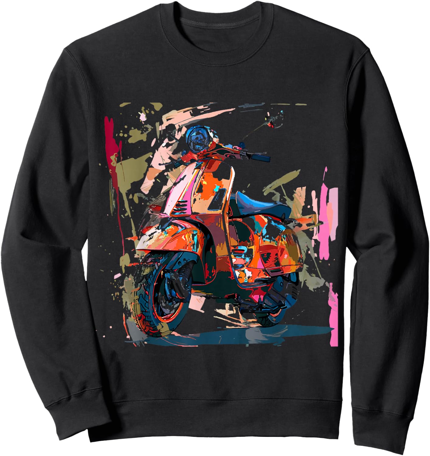 Scooter Moped Scooter Scooter Gift , gray Sweatshirt - Sweatshirt | Black