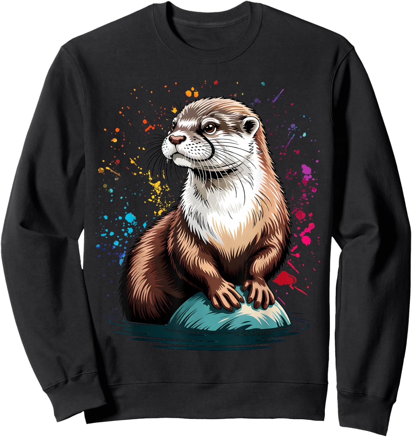 Cute Otter Face for Sea Lovers Sweatshirt - Sweatshirt | Black