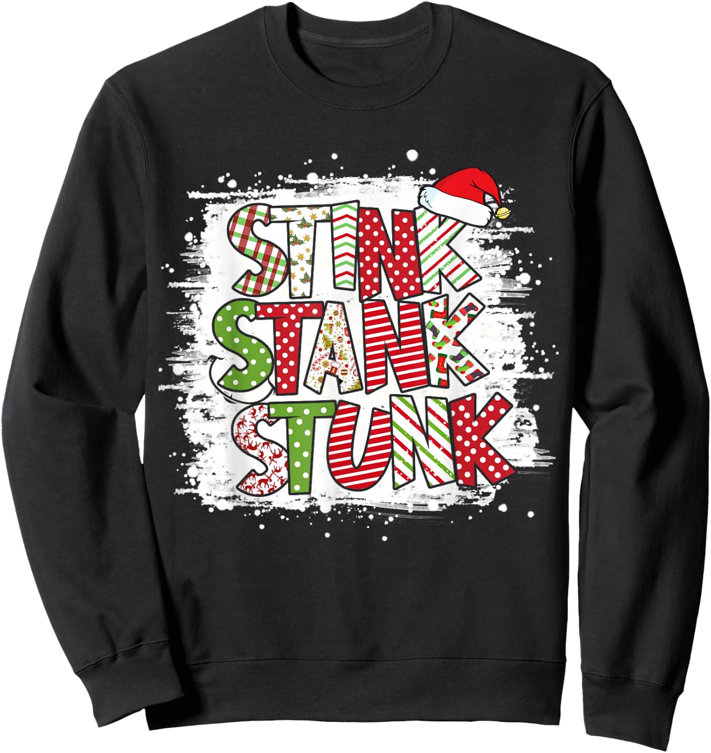 Christmas 2025 Stink Stank Stunk Family Matching Xmas Sweatshirt - Sweatshirt | Black