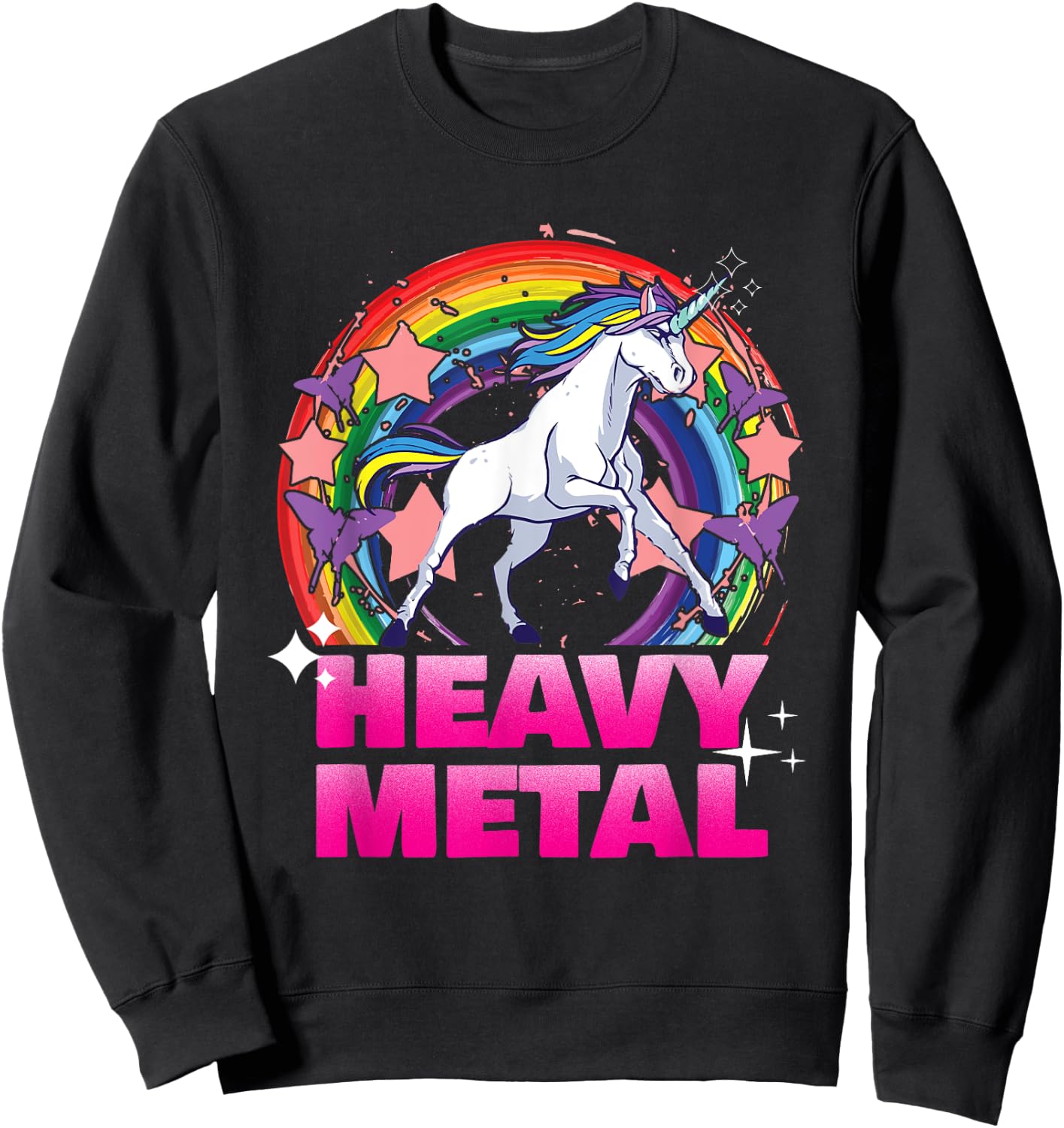 Unicorn Heavy Funny Sweatshirt - Sweatshirt | Black