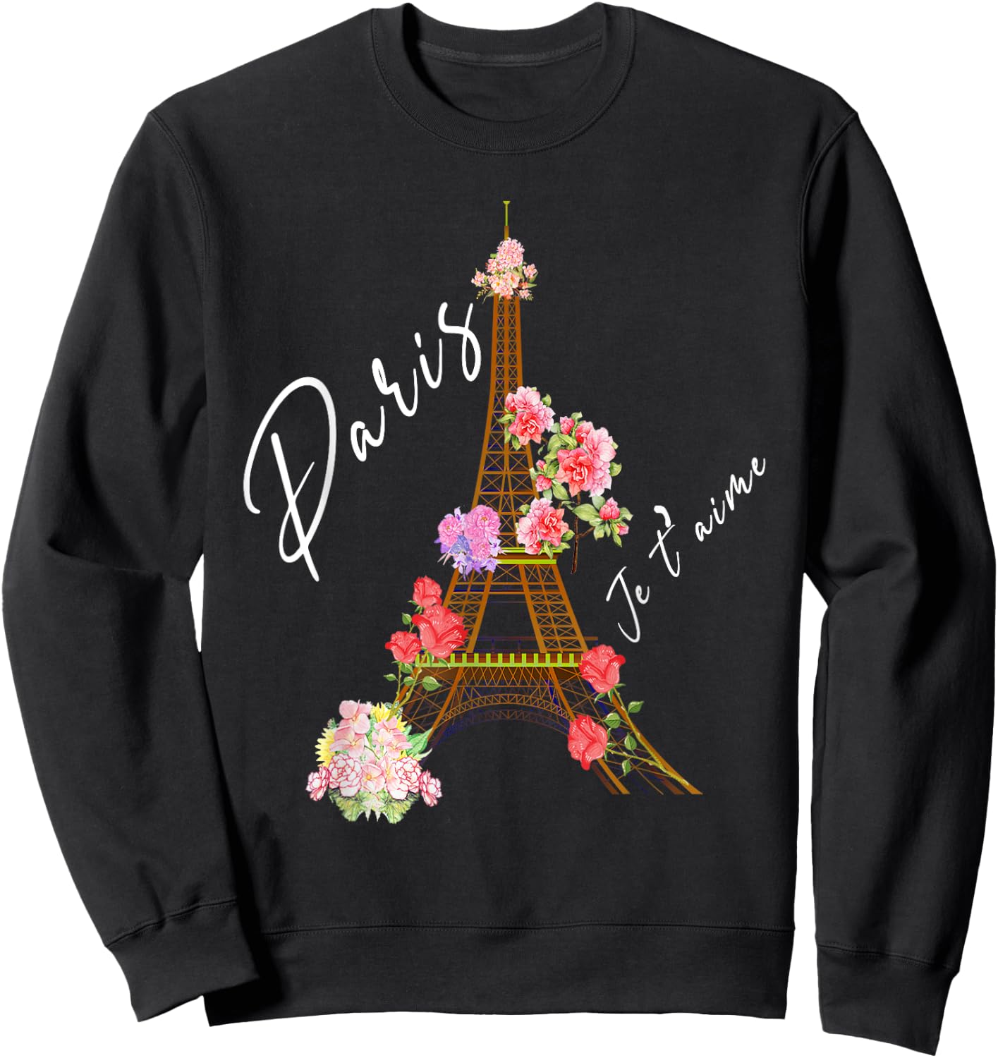 I Love Paris - Eiffel Tower France Souvenir Apparel Sweatshirt - Sweatshirt | Black