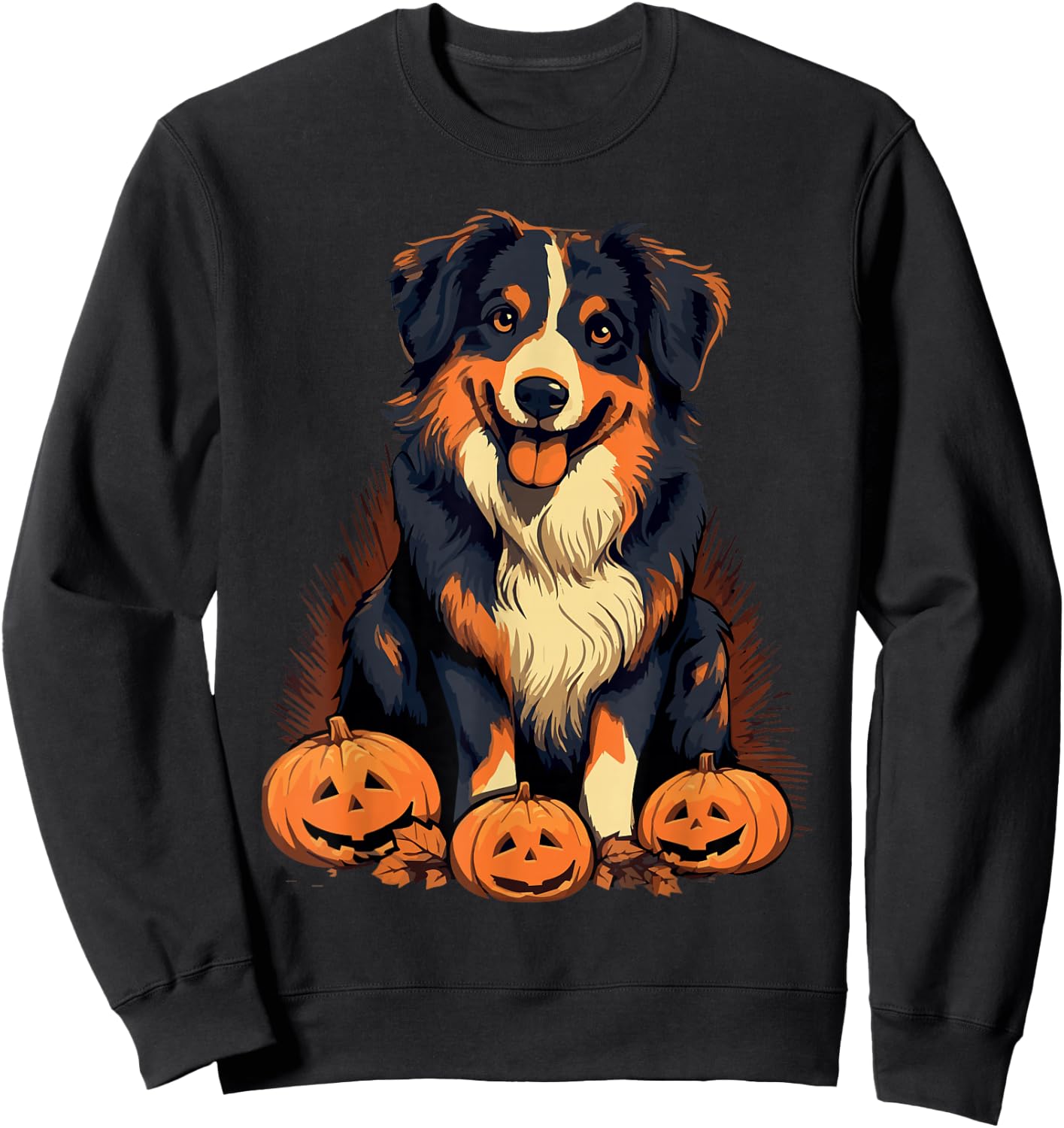 Australian Shepherd Halloween Aussie Sweatshirt - Sweatshirt | Black