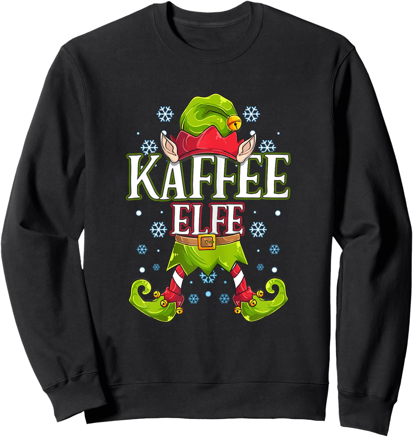 Kaffeelfe Weihnachtsoutfit Weihnachten Familie Outfit Sweatshirt - Sweatshirt | Black