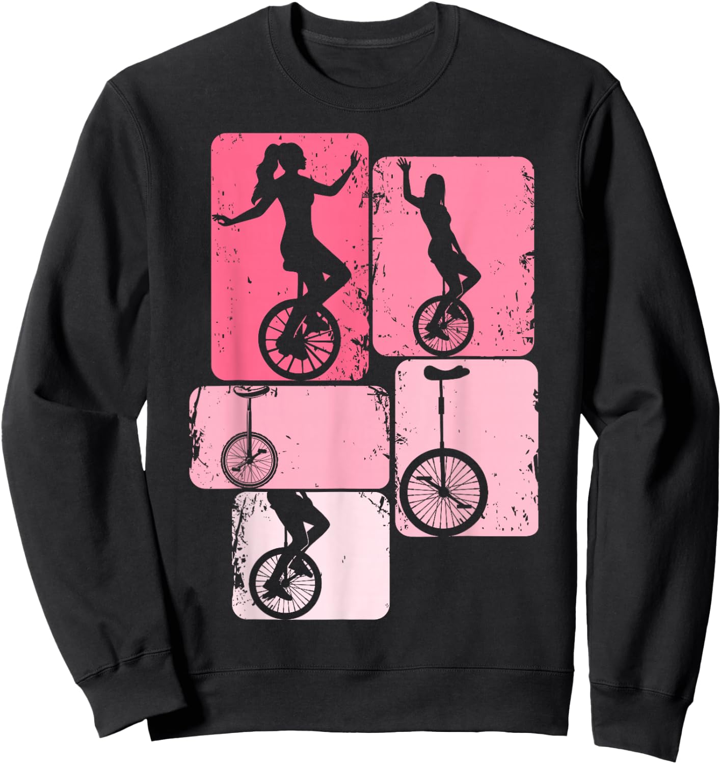 Einrad Mädchen Unicycle Damen Kinder Sweatshirt - Sweatshirt | Black