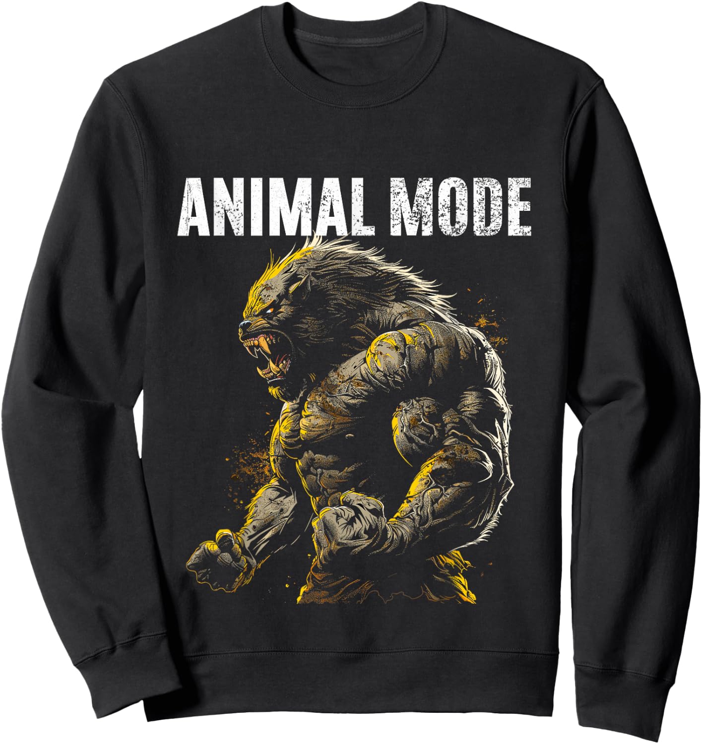 Bodybuilder Slogan Training Monster , black Sweatshirt - Sweatshirt | Black
