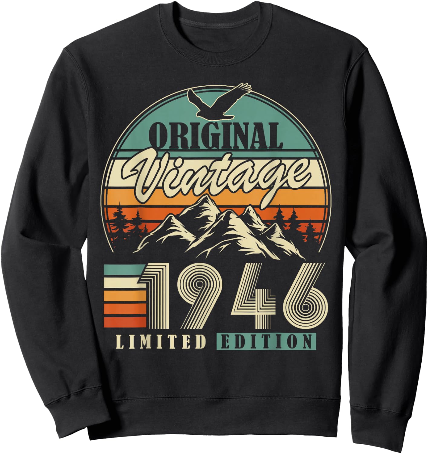 Original 1946 Vintage Birthday 80 Years Women Sweatshirt - Sweatshirt | Black
