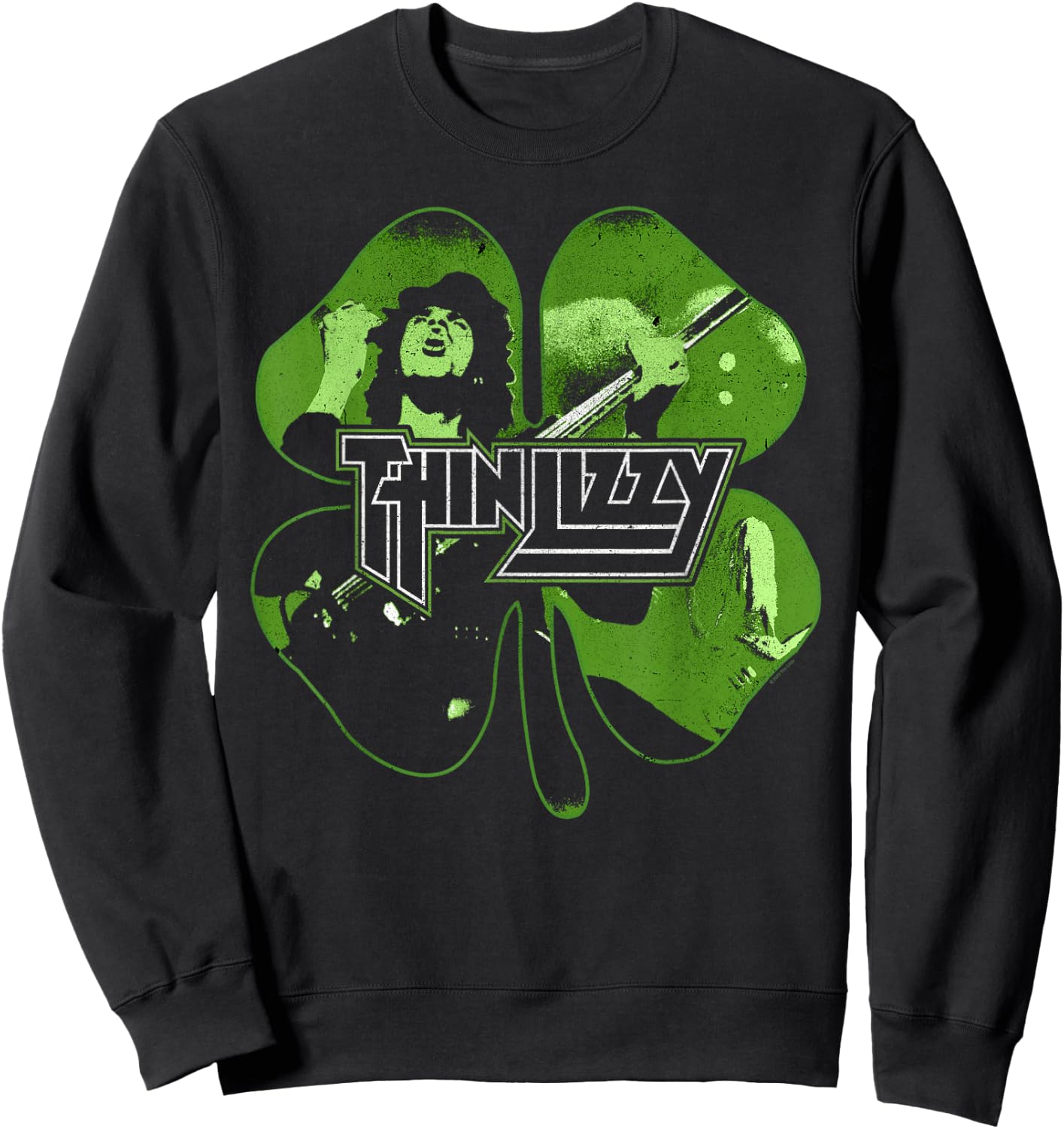 Thin Lizzy - Shamrock Infill , black Sweatshirt - Sweatshirt | Black