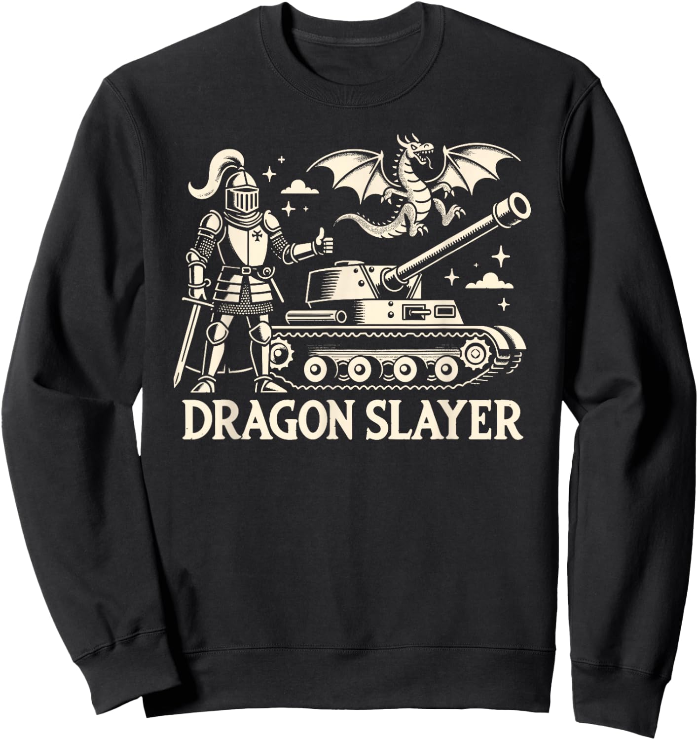 Dragon Slayer Knight Ren Faire LARP, Renaissance Festival Sweatshirt - Sweatshirt | Black