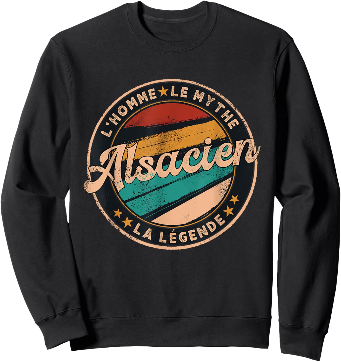 Alsatian Man Myth Legend Gift Humour Alsace , Black, S Sweatshirt - Sweatshirt | Black