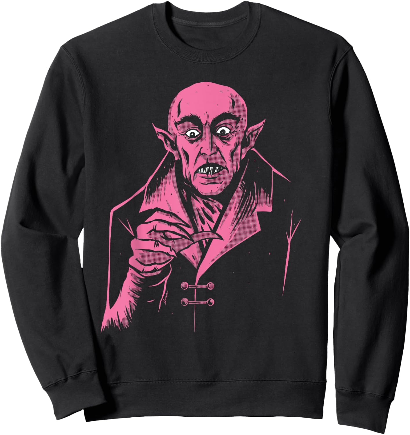 Vampire Nosferatu Monster Dracula Halloween Sweatshirt - Sweatshirt | Black