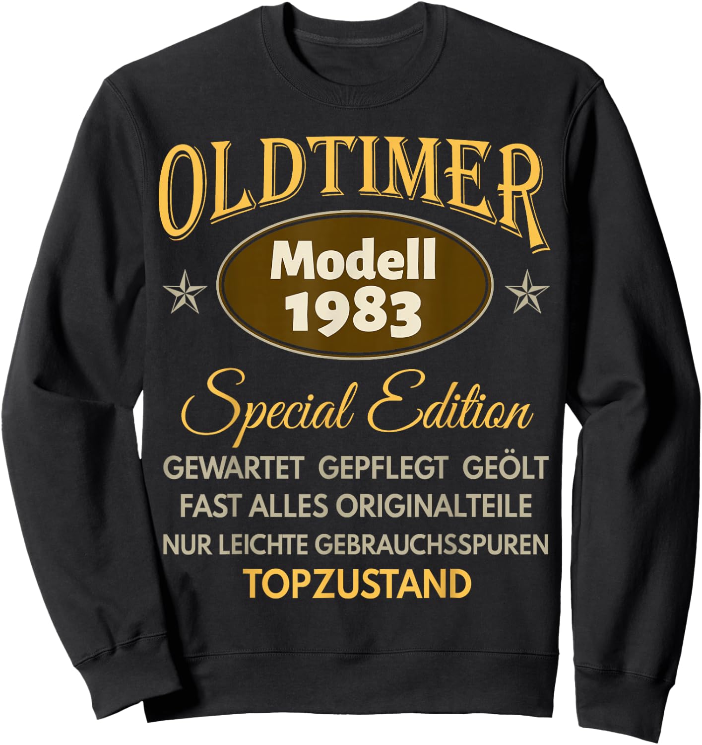40th Birthday Man Woman 40 Years 1983 Decorative Funny Gift , black Sweatshirt - Sweatshirt | Black