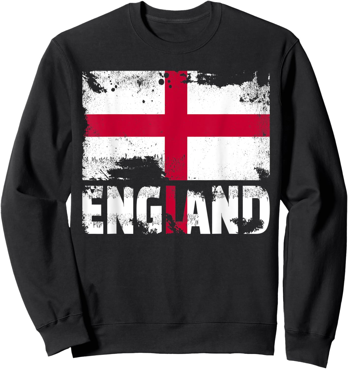 England Flagge Vintage Used-Englisch-Grunge Travel Sweatshirt - Sweatshirt | Black