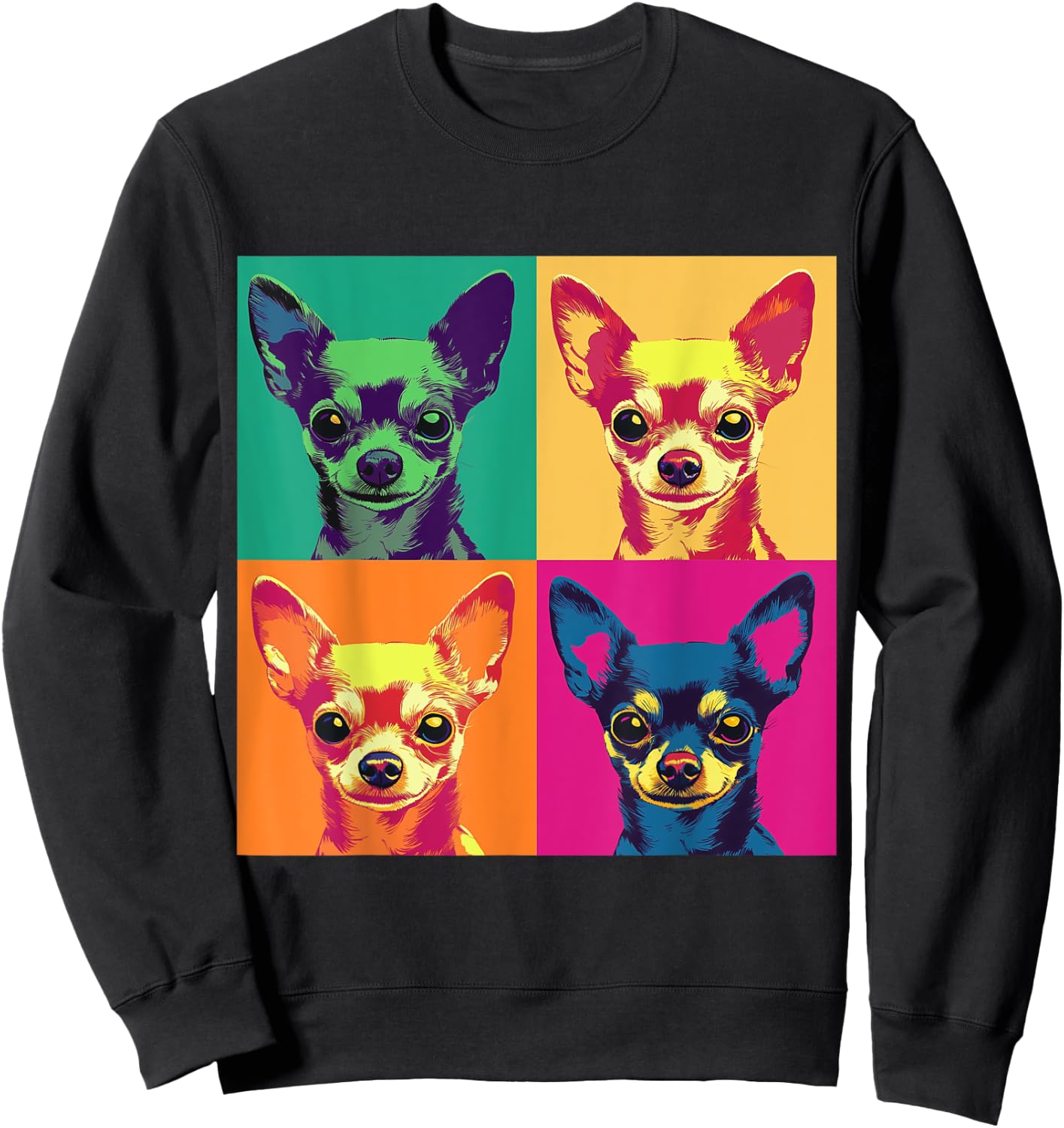 Artistic Design Chihuahua Sweatshirt - Sweatshirt | Black
