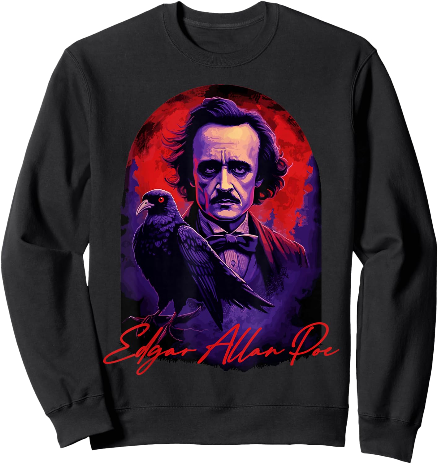 Edgar Allan Poe American Literature Raven Gothic Poet Sweatshirt - Sweatshirt | Black