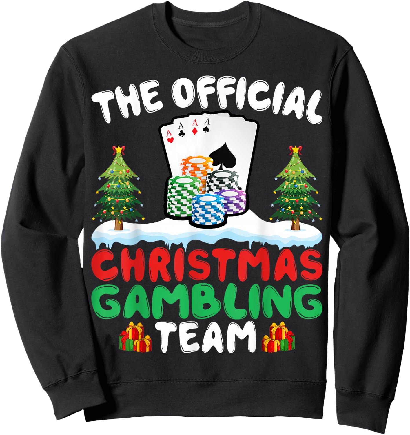 Xmas Gambling Team - Funny Gambling Gambler Christmas Sweatshirt - Sweatshirt | Black