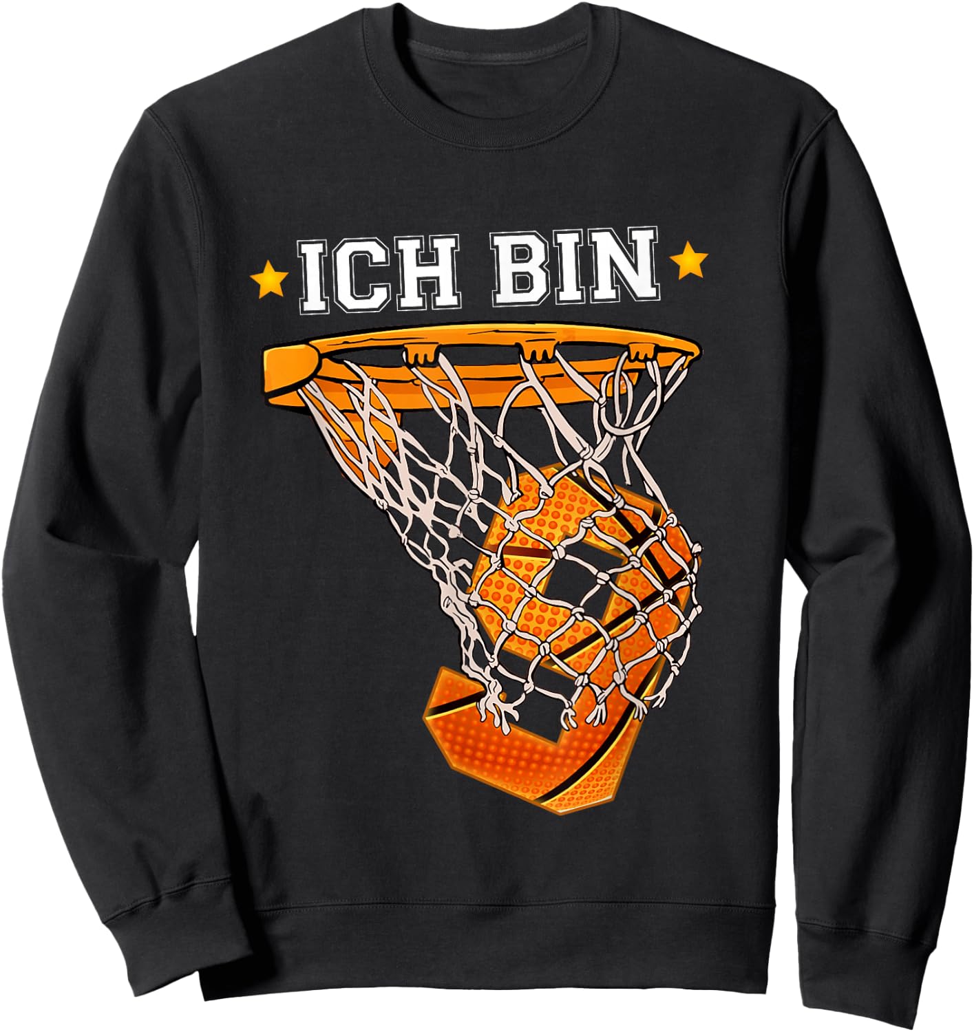 I Am 9 Basketball Boy Girl 9 Years 9th Birthday , black Sweatshirt - Sweatshirt | Black