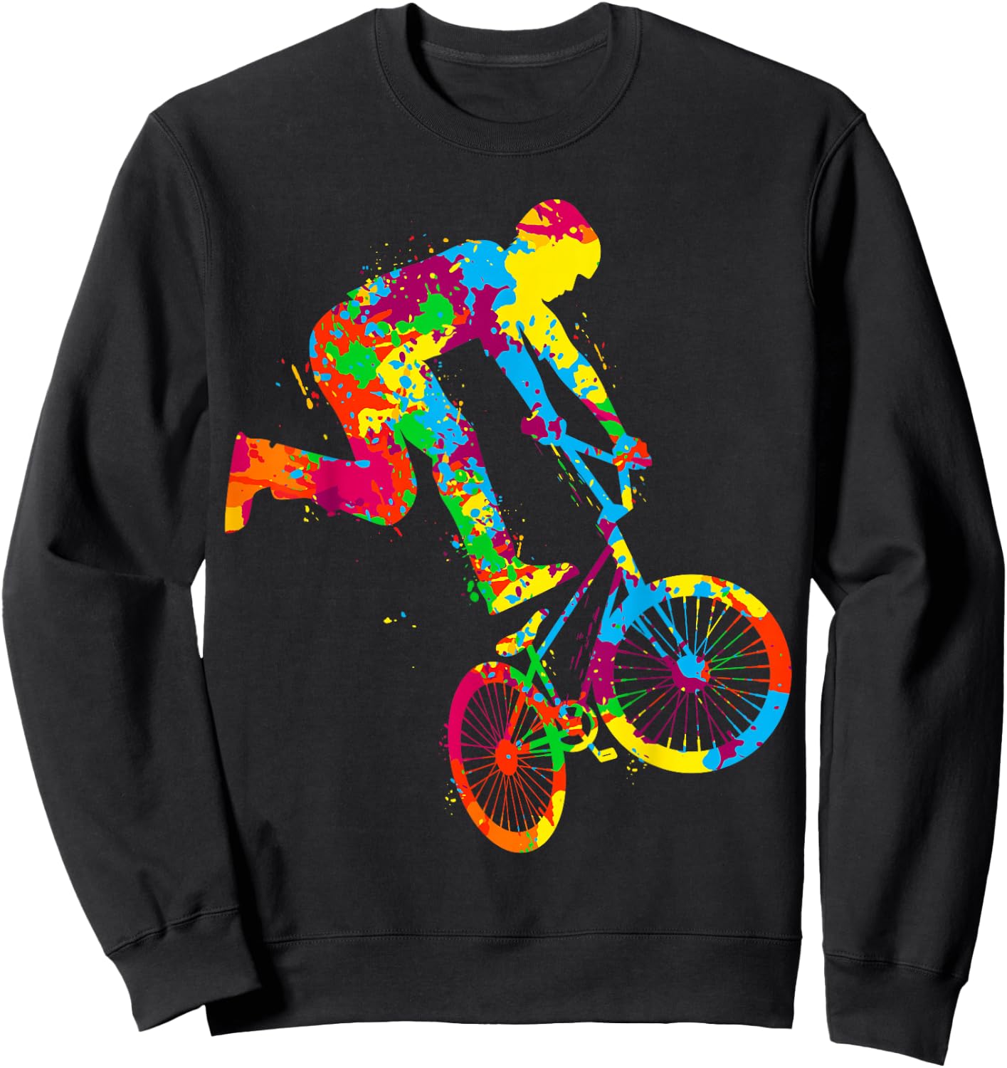 BMX Bike Stunt Driver Boys Kids , black Sweatshirt - Sweatshirt | Black