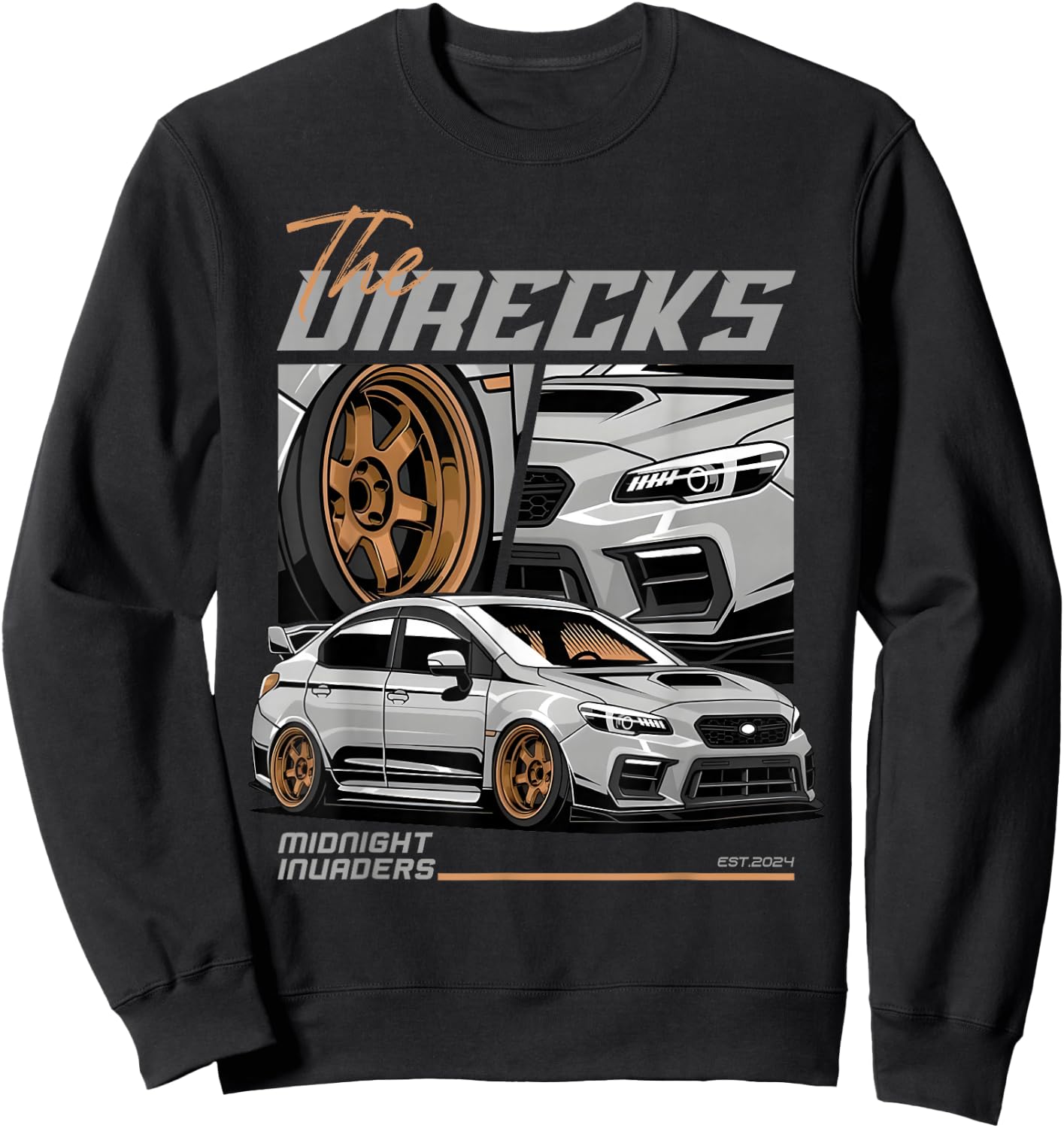 Retro Vintage Japanese Midnight JDM Ride Legendary Race Car Sweatshirt - Sweatshirt | Black