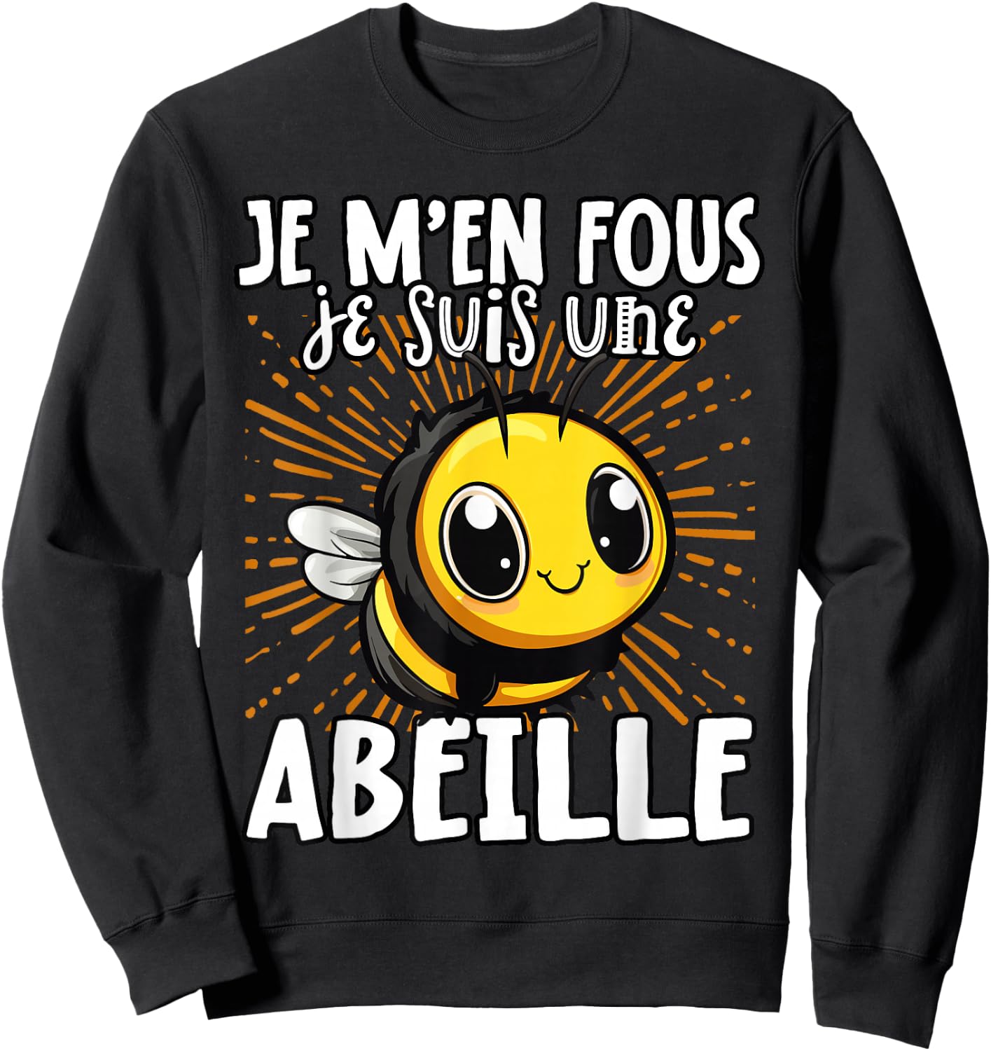 Je M'en Fous Je Suis Une Bee - Sweet Bee , Black, S Sweatshirt - Sweatshirt | Black