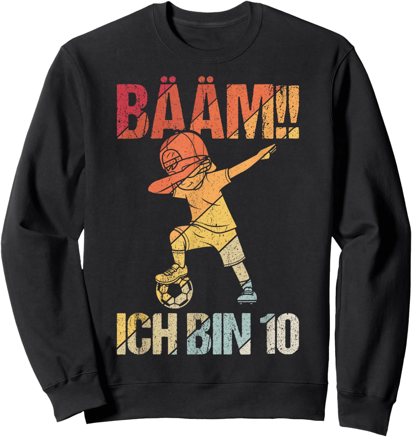 BÄÄM Ich bin 10 Dabbing Birthday Shirt 10 Years Boys , black Sweatshirt - Sweatshirt | Black