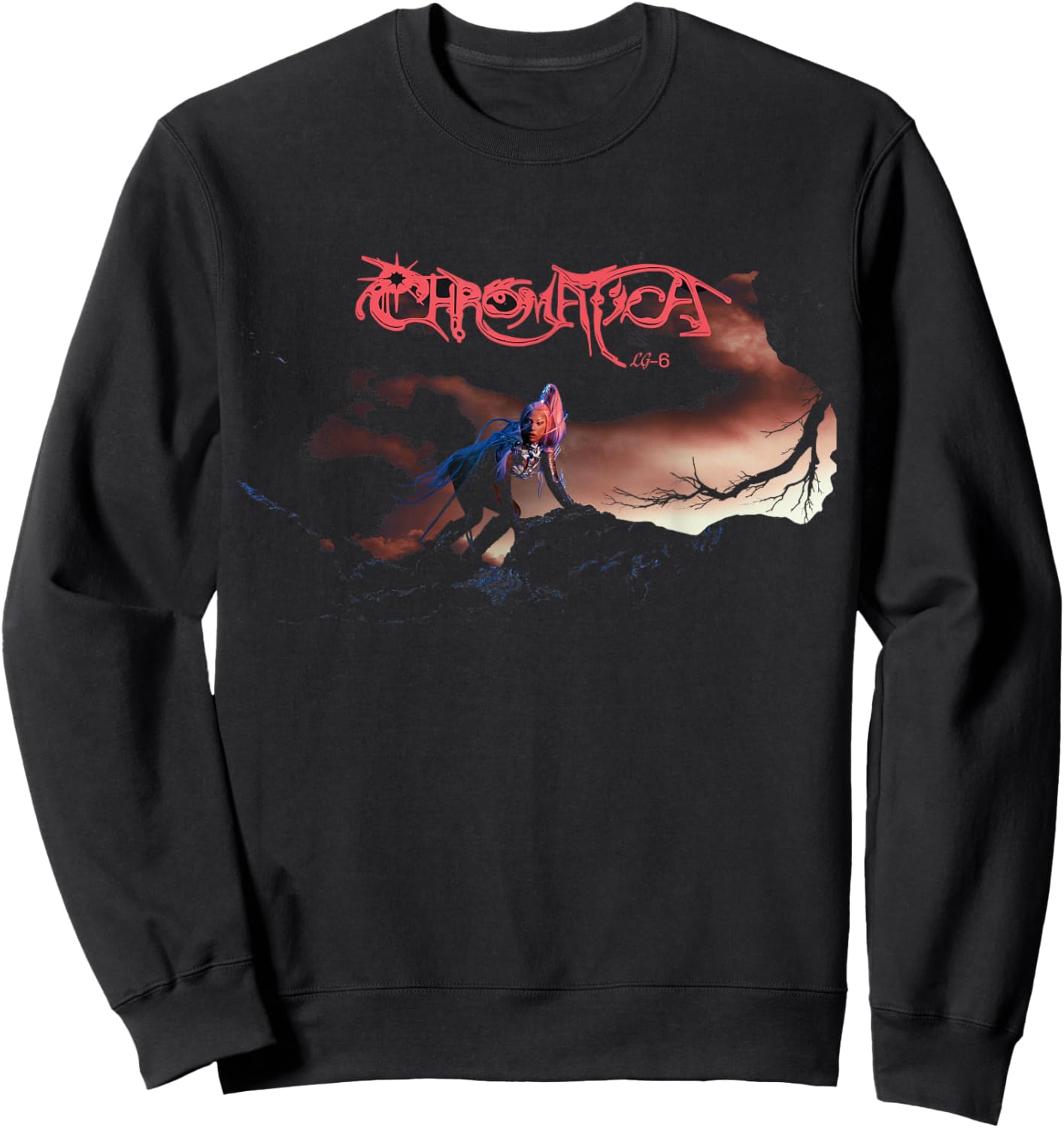 Official Lady Gaga Chromatica , black Sweatshirt - Sweatshirt | Black