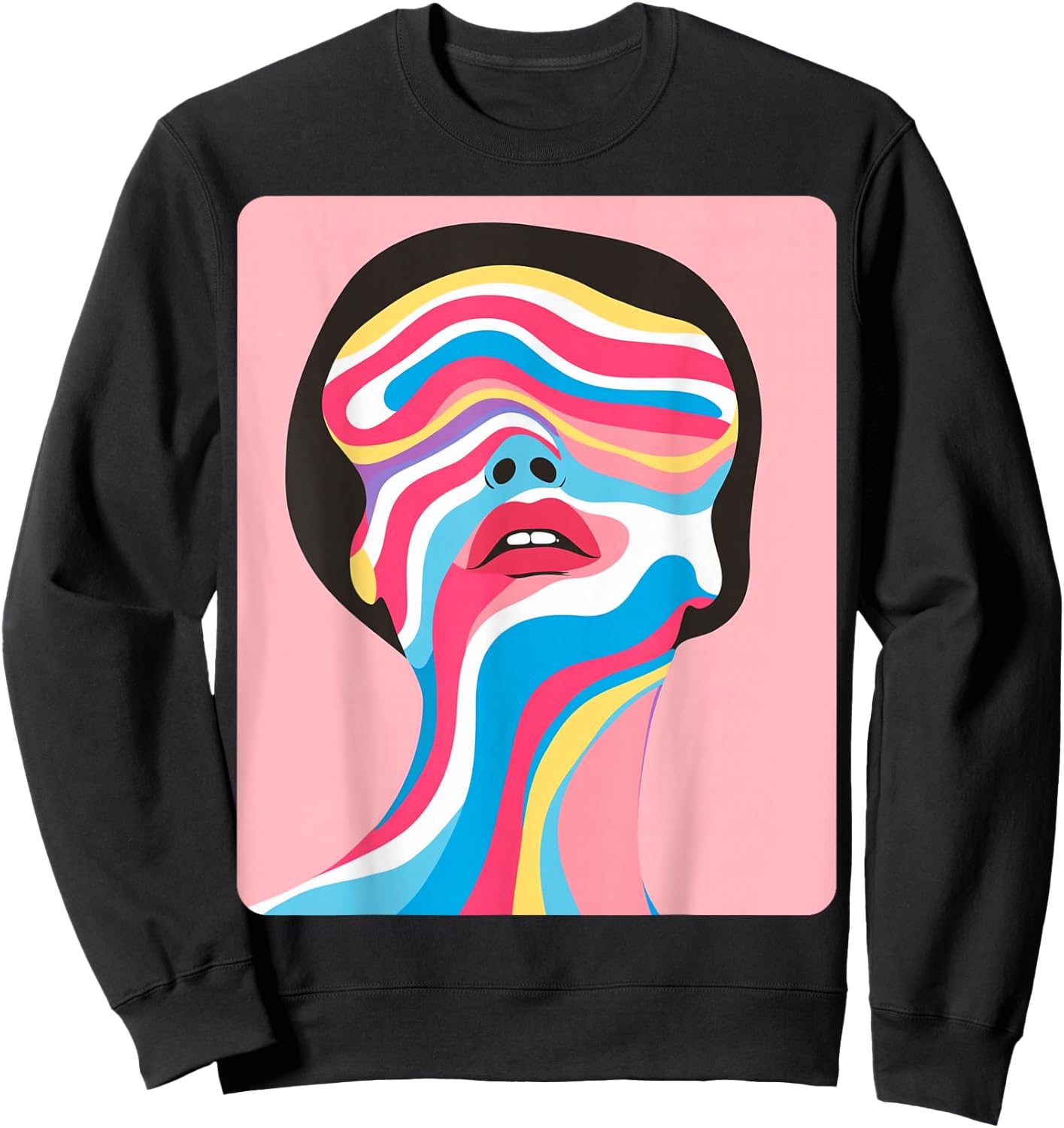 Pop Art Colorful Feminine Sweatshirt - Sweatshirt | Black